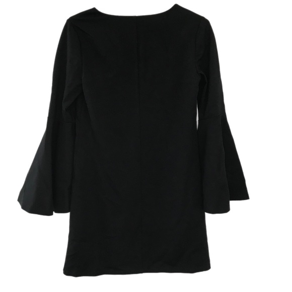 CeCe Black Midi Dress Flared Sleeves - Picture 3 of 6